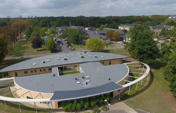 Le centre hospitalier du Rouvray vu du ciel